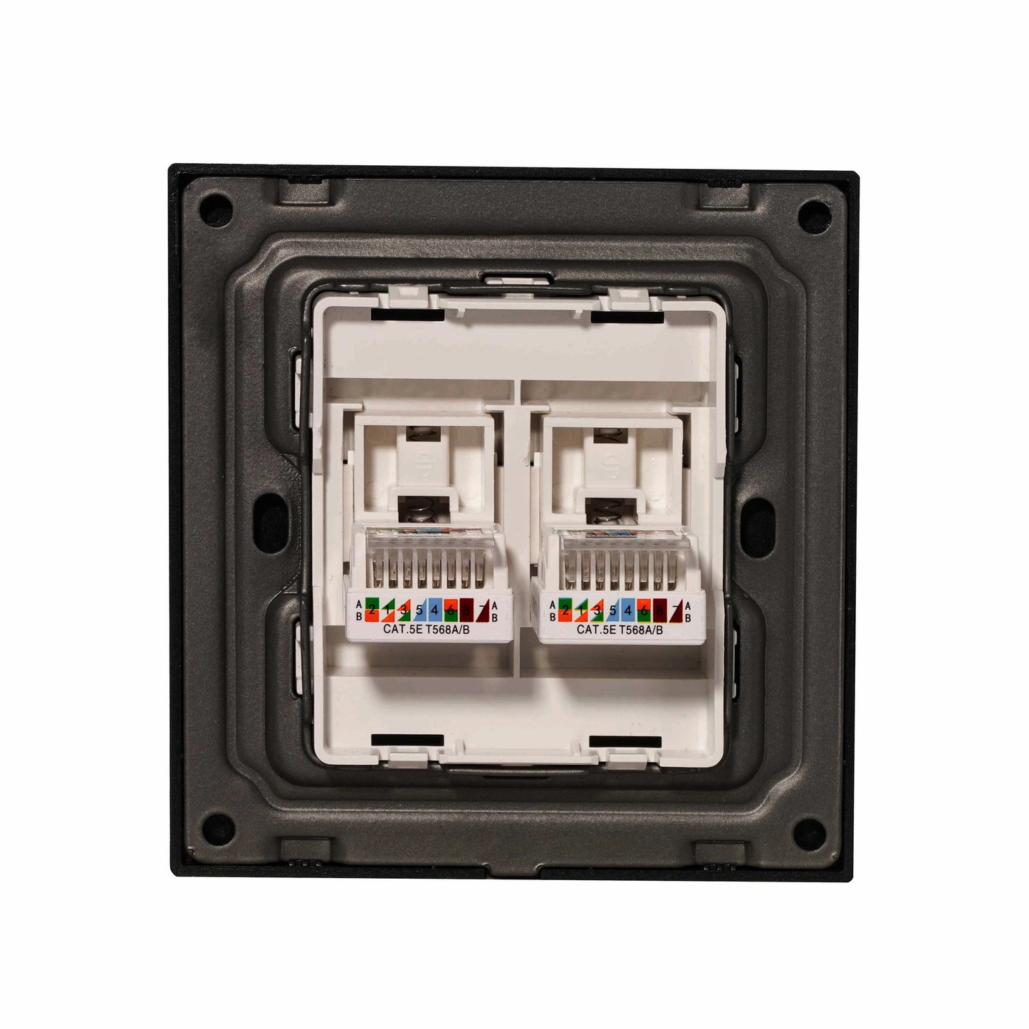 Double Computer Socket – (RJ45/CAT6) – Ultra Thin Plastic