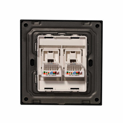 Double Computer Socket – (RJ45/CAT6) – Ultra Thin Plastic