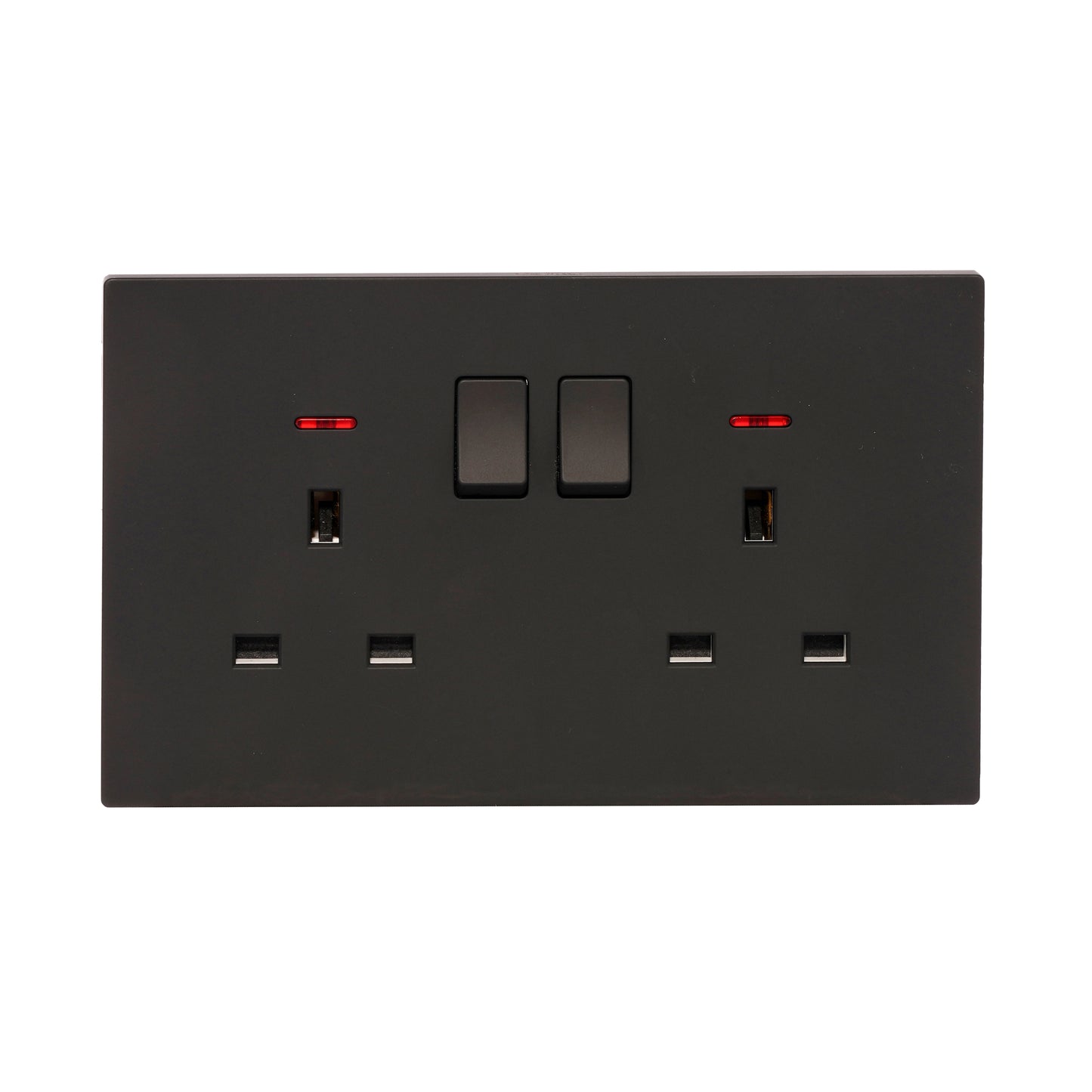Double UK Socket 13A – Ultra Thin Plastic