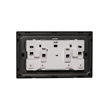 Double UK Socket 13A – Ultra Thin Plastic