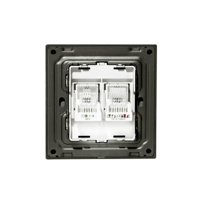 Computer + Tel Socket (RJ45/CAT6) / RJ11 – Ultra Thin Acrylic Glass