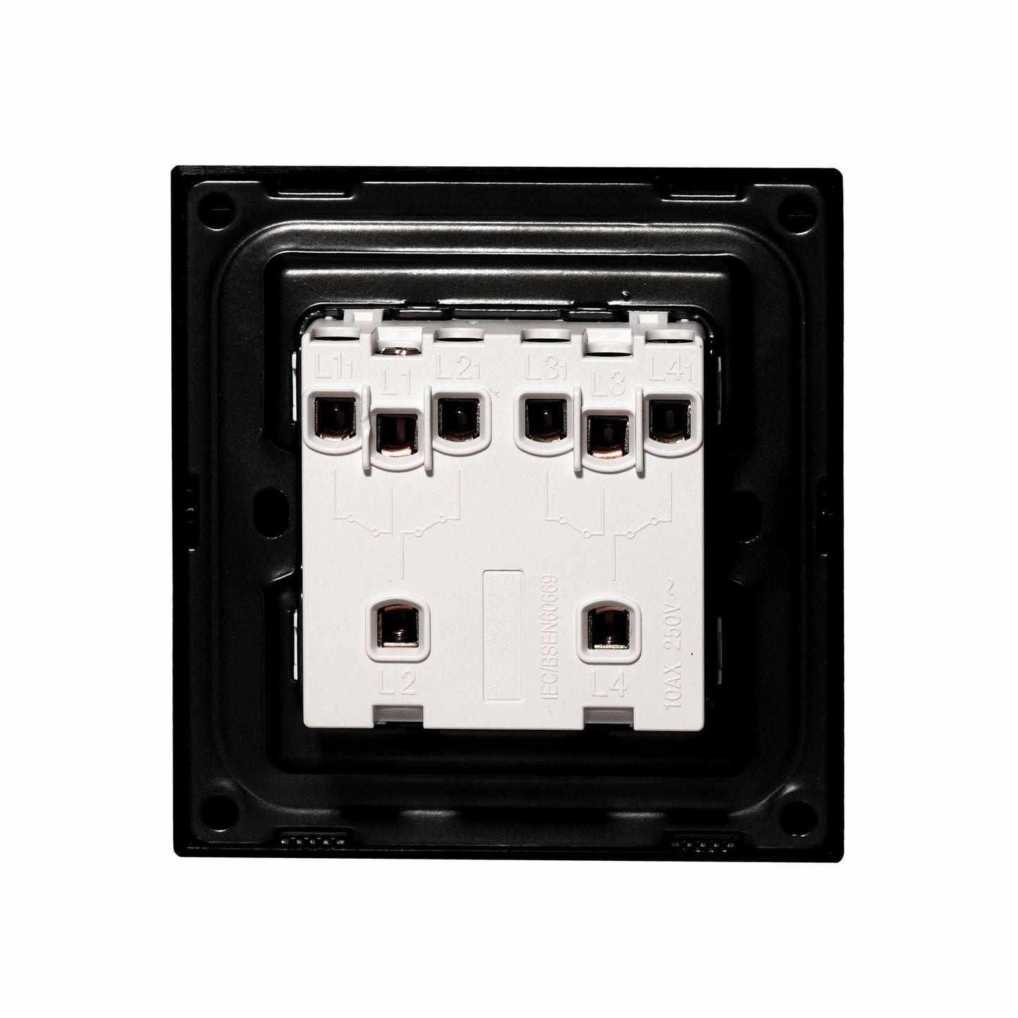 4 Gang 1 Way Switch – Ultra Thin Plastic