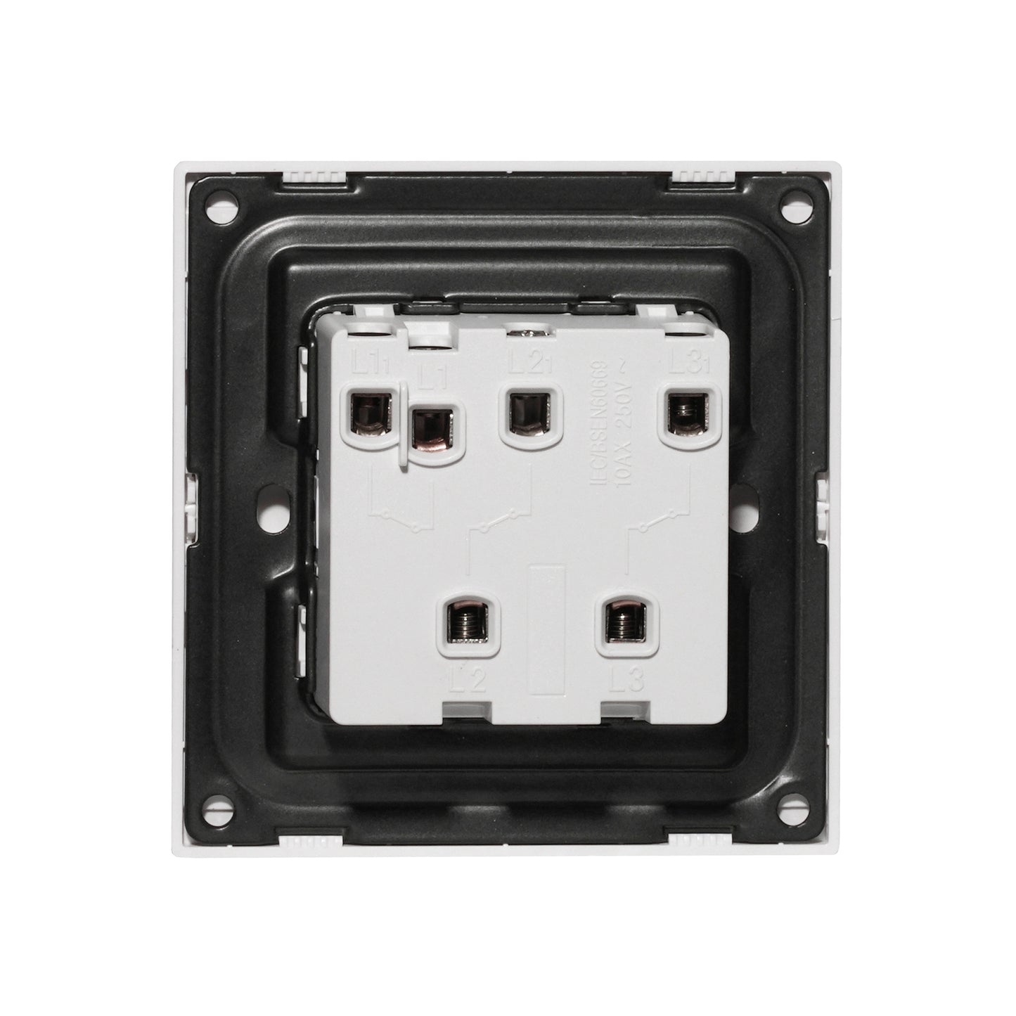 3 Gang 1 Way Momentary Switch – Ultra Thin Plastic