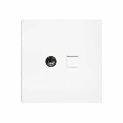 TV + Tel Socket – Ultra Thin Plastic
