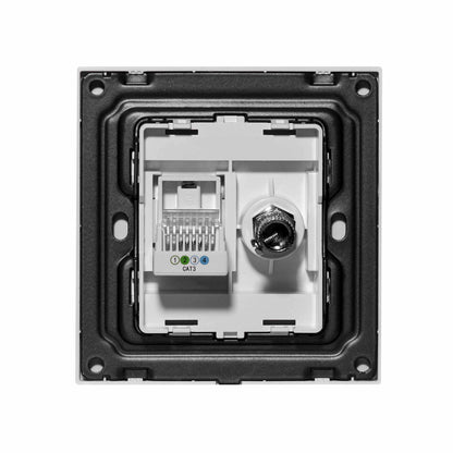 TV + Tel Socket – Ultra Thin Plastic