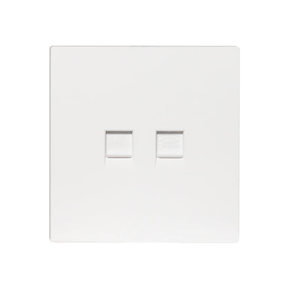 Computer + Tel Socket – (RJ45/CAT6) / RJ11 – Ultra Thin Plastic