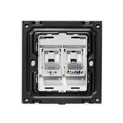 Computer + Tel Socket – (RJ45/CAT6) / RJ11 – Ultra Thin Plastic