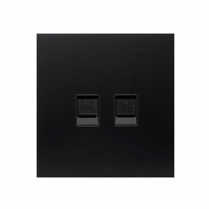 Computer + Tel Socket (RJ45/CAT6) / RJ11 – Ultra Thin Acrylic Glass