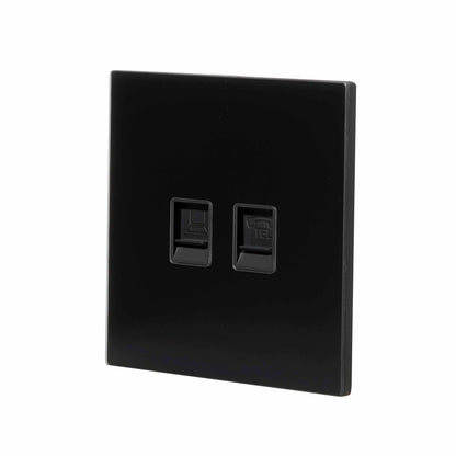 Computer + Tel Socket (RJ45/CAT6) / RJ11 – Ultra Thin Acrylic Glass