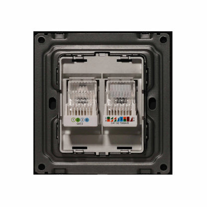 Computer + Tel Socket (RJ45/CAT6) / RJ11 – Ultra Thin Acrylic Glass