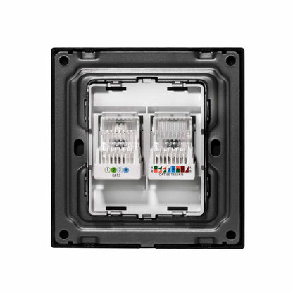 Computer + Tel Socket – (RJ45/CAT6) / RJ11 – Ultra Thin Plastic