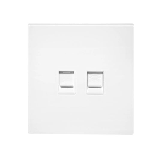 Computer + Tel Socket (RJ45/CAT6) / RJ11 – Ultra Thin Acrylic Glass