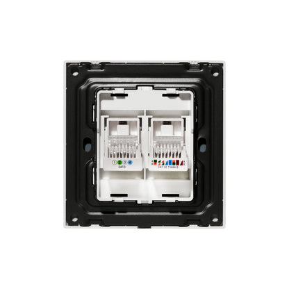 Computer + Tel Socket (RJ45/CAT6) / RJ11 – Ultra Thin Acrylic Glass