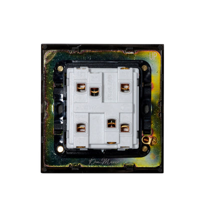1 Gang Intermediate Switch – Plain Toggle – Stainless Steel / Copper