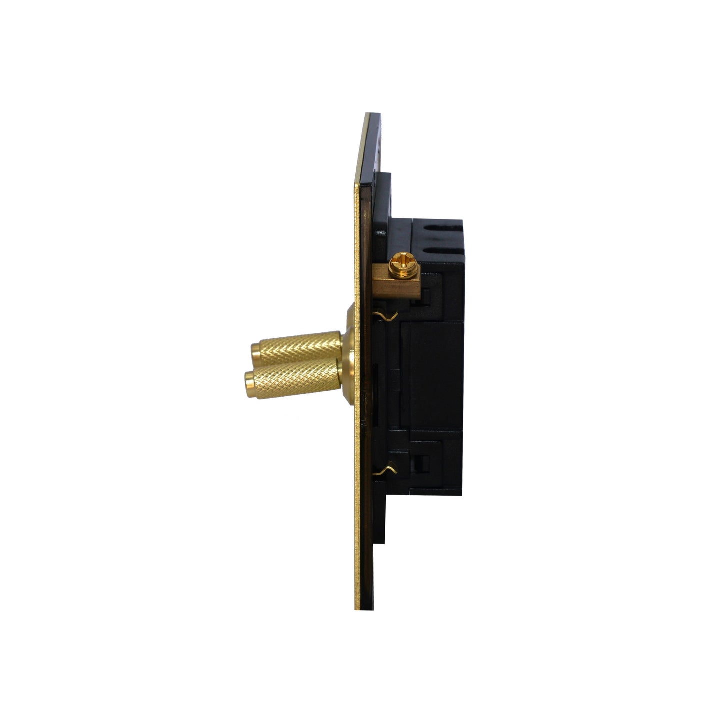 2 Gang 2 Way Switch – Knurled Toggle – Stainless Steel / Copper