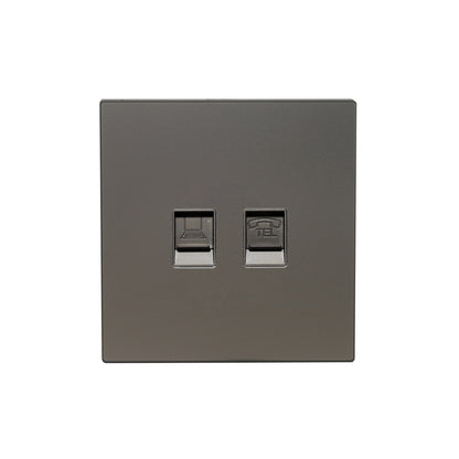 Computer + Tel Socket (RJ45/CAT6) / RJ11 – Ultra Thin Acrylic Glass