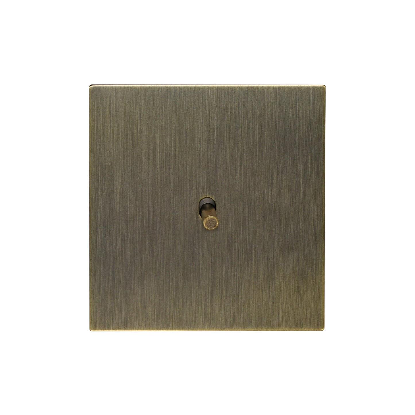 1 Gang 2 Way Switch – Plain Toggle – Stainless Steel / Copper