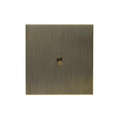 1 Gang 2 Way Switch – Plain Toggle – Stainless Steel / Copper