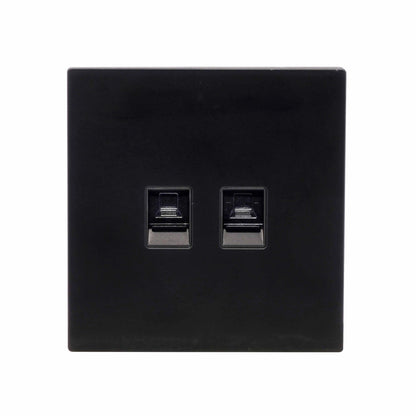 Double Computer Socket – (RJ45/CAT6) – Ultra Thin Plastic