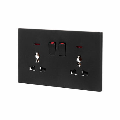 Double MF Socket 13A – Ultra Thin Plastic