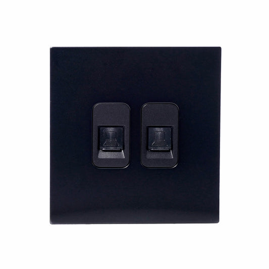 Double Computer Socket – Stainless Steel