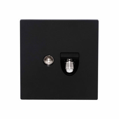 Satellite + TV Socket – Ultra Thin Plastic