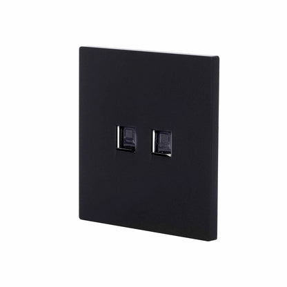 Double Computer Socket – (RJ45/CAT6) – Ultra Thin Plastic