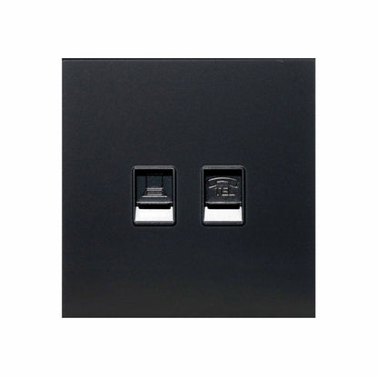 Computer + Tel Socket – (RJ45/CAT6) / RJ11 – Ultra Thin Plastic