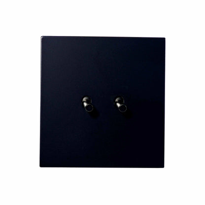 2 Gang Intermediate Switch – Plain Toggle – Stainless Steel / Copper